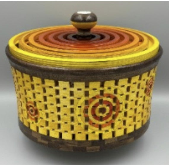 Woodturner Bowl - Open segment format, walnut, maple, Baltic birch