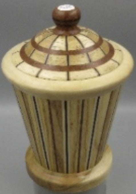 Woodturner Bowl - segmented stave of hickory, maple, leopardwood & wenge