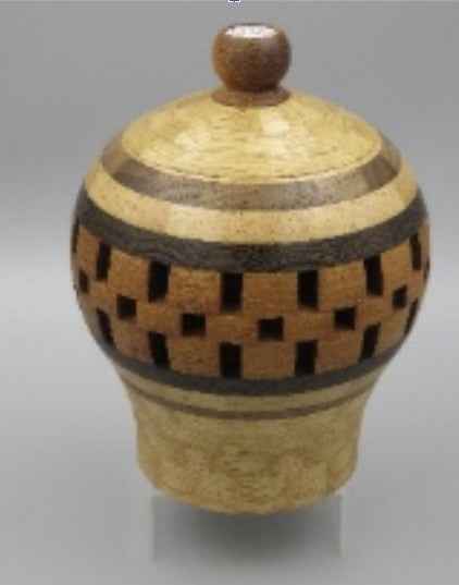 Woodturner Bowl - Oak, walnut, beech, wenge & jatoba segmented ring with open segment feature ring