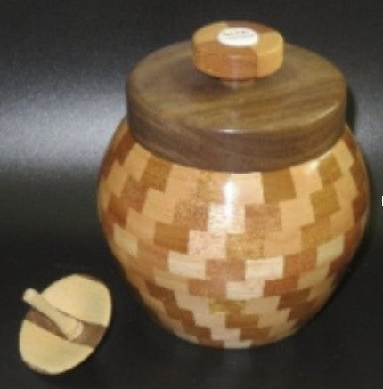 Woodturner Bowl - jatoba eucalyptus & walnut segmented ring